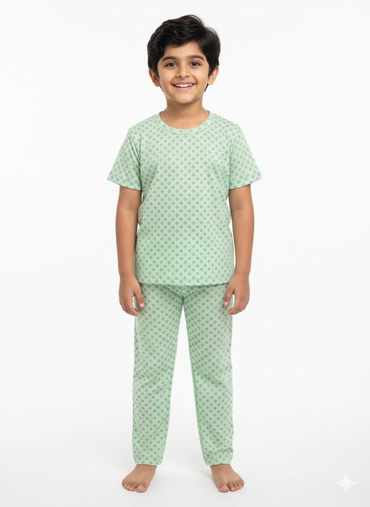 Green Top & Bottom Set (7-14 years)