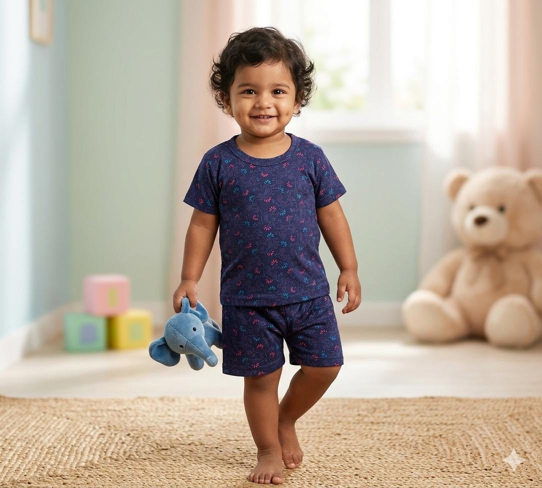Blue pink Short set (6 months- 3 years)
