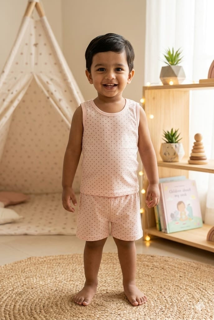Light pink short set (6 month-4 years) CodeAs
