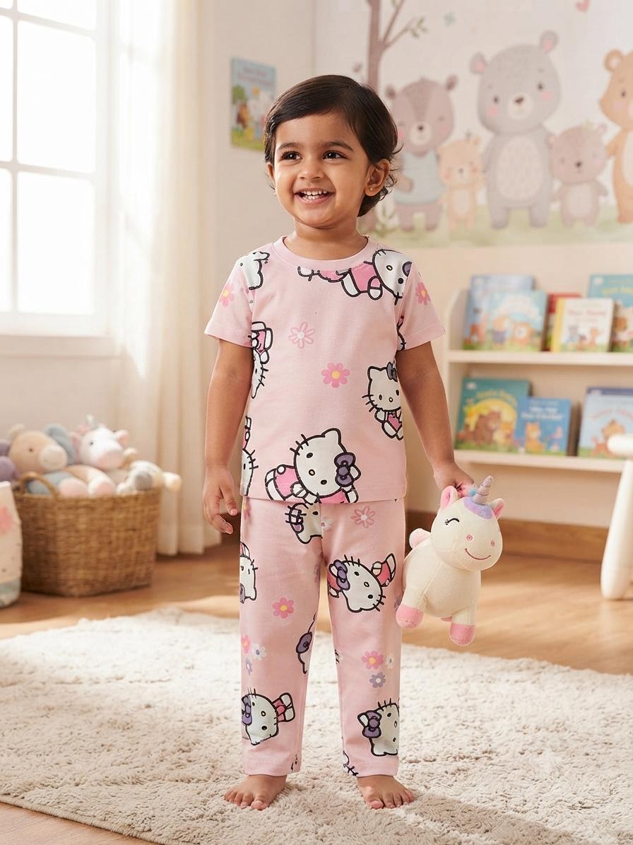 Kitty Top & bottom set (6 months- 3 years)