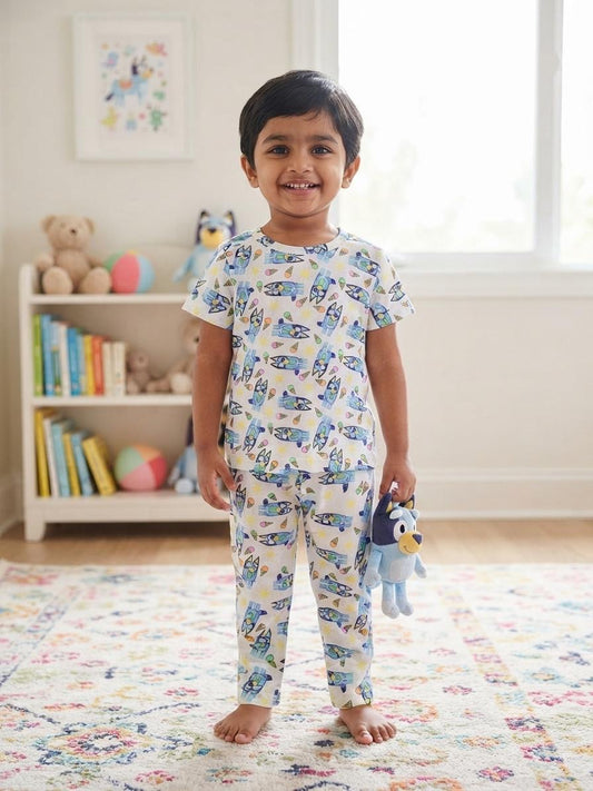 Cartoon Top & bottom  set (6 months-3 years)