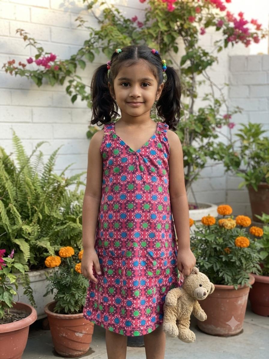 Assorted design  –Frock  Random Design – ₹89  -(3-4 year)