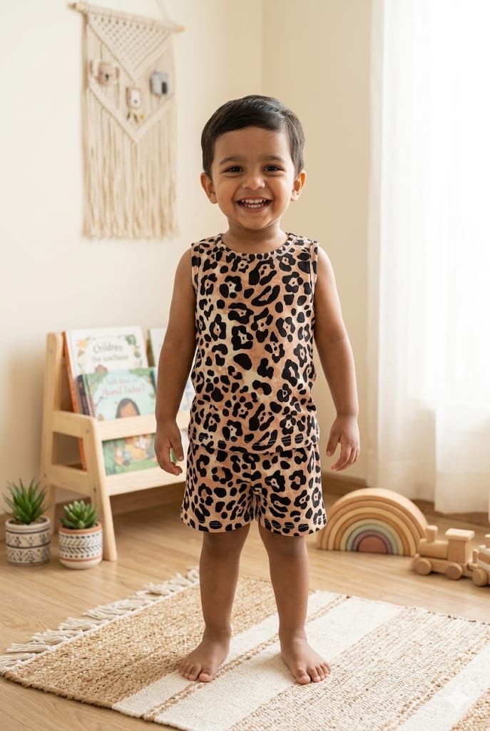 Brown black short set (6 month -4 years) CodeAs