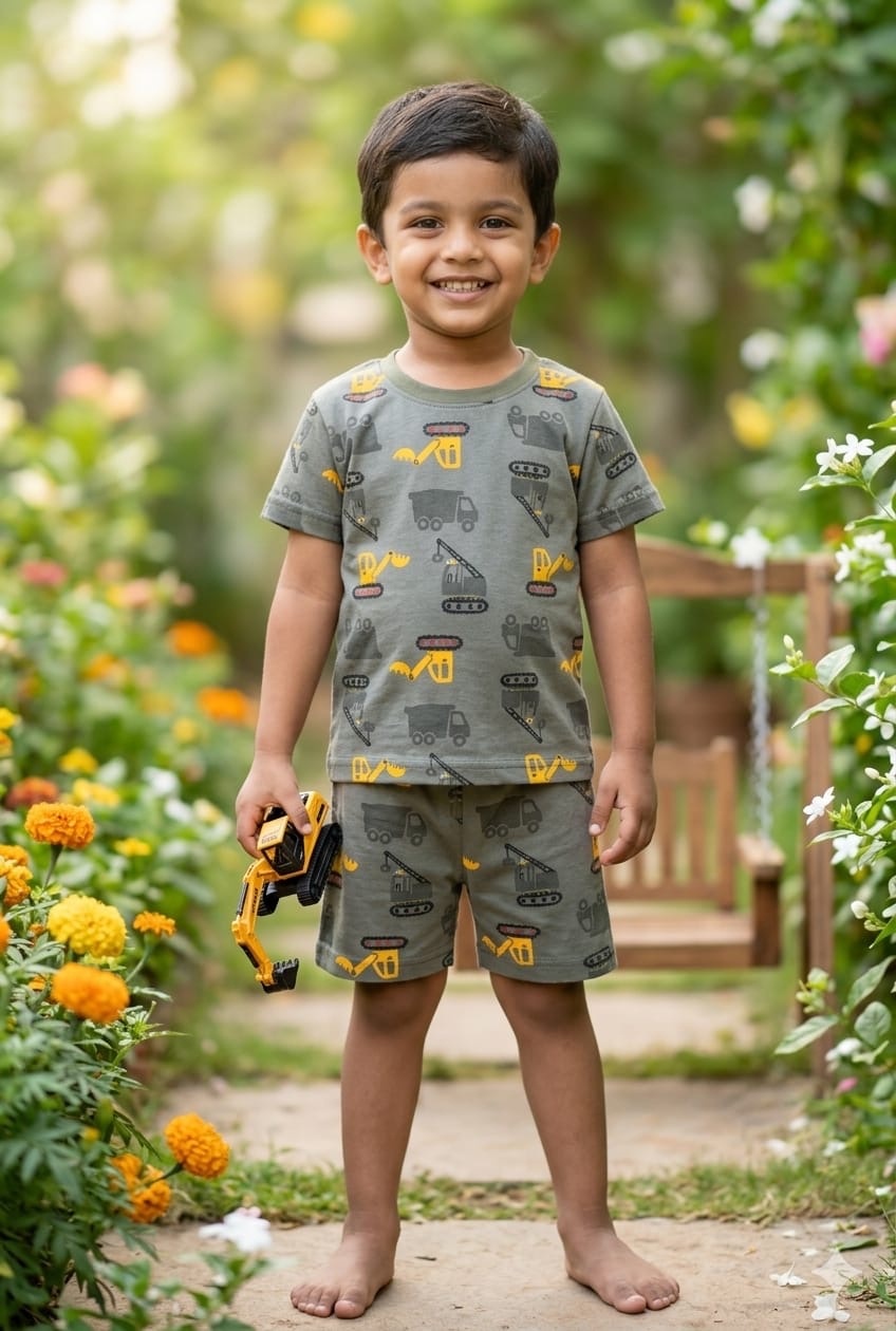 Construction short set (6 months- 3 years)