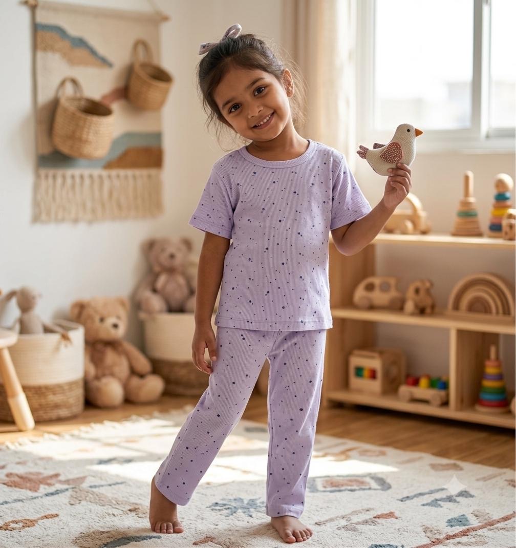 Purple 2 Top & bottom set (6-10 Years)
