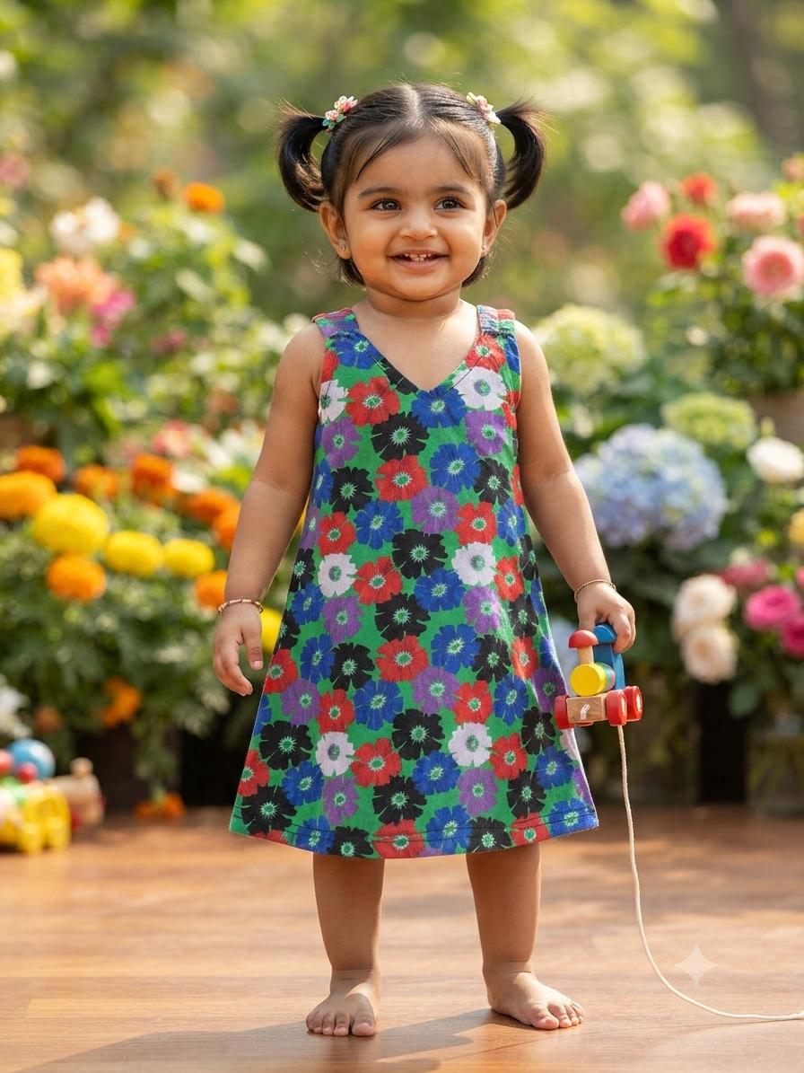 Assorted design  –Frock  Random Design – ₹89  -(1-2 year)