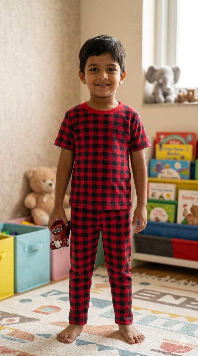 Black red ribbed Coord  set (1-6 years )Code:SA