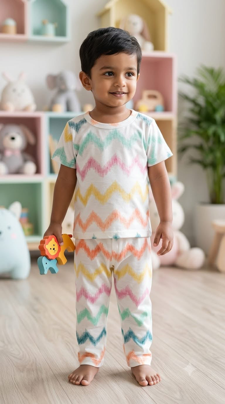 Zig zack  Top & bottom set (1-3 year)