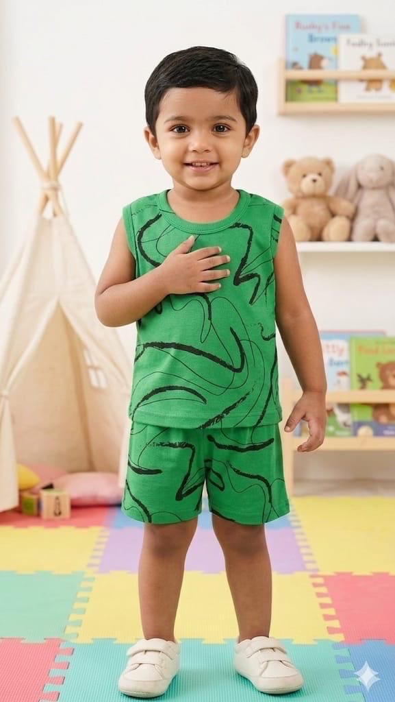 Green black   short set (1-3years)