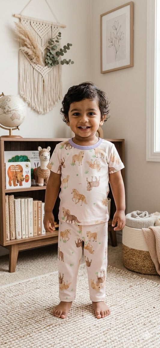 Animal print Top & bottom set (6 months- 3 years)