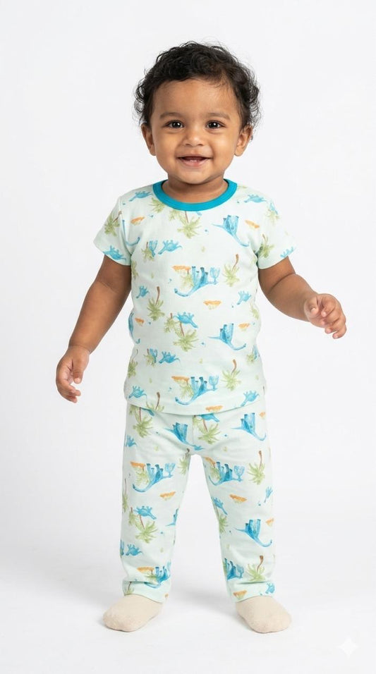 Blue Dino Top & bottom Set (2-5 years)
