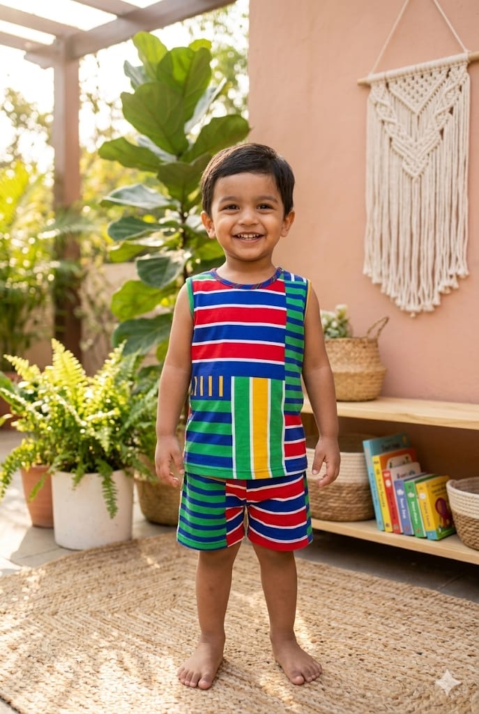 Colourful short set (6 month-4 years) CodeAs