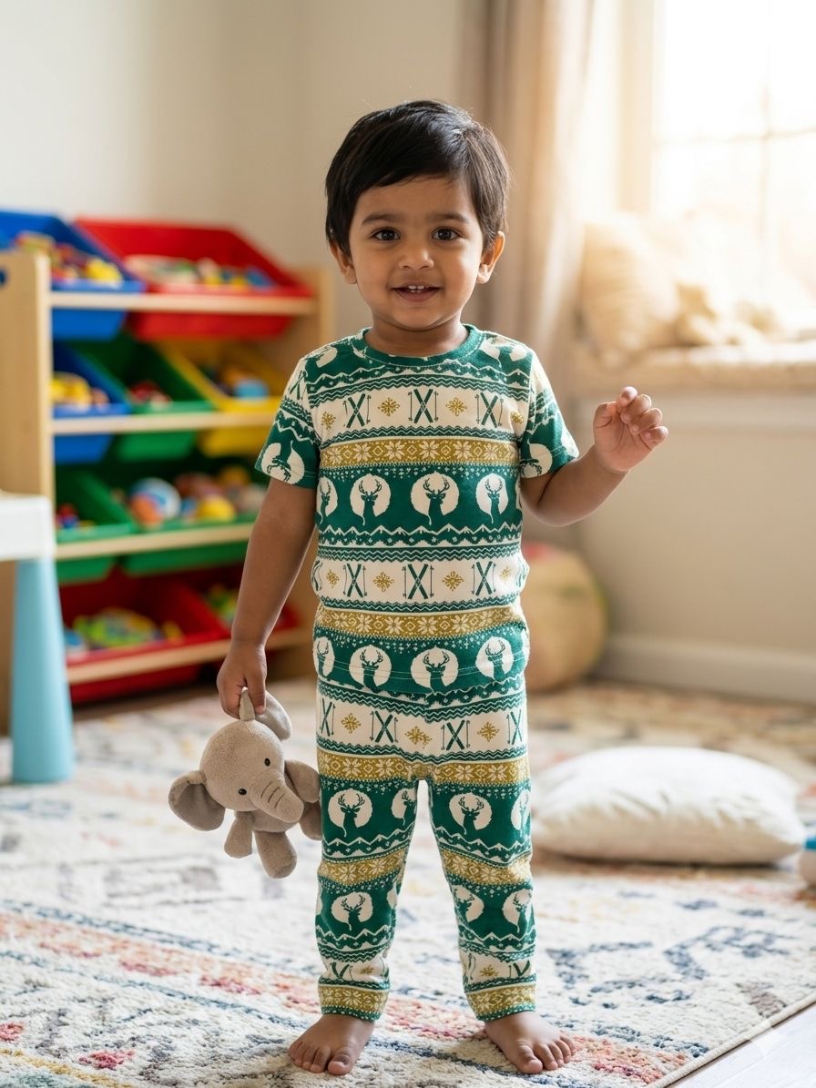Green Top & bottom  set (6 months-3 years)