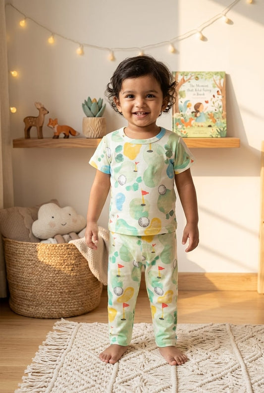 Green Top & bottom  set (6 months-3 years)