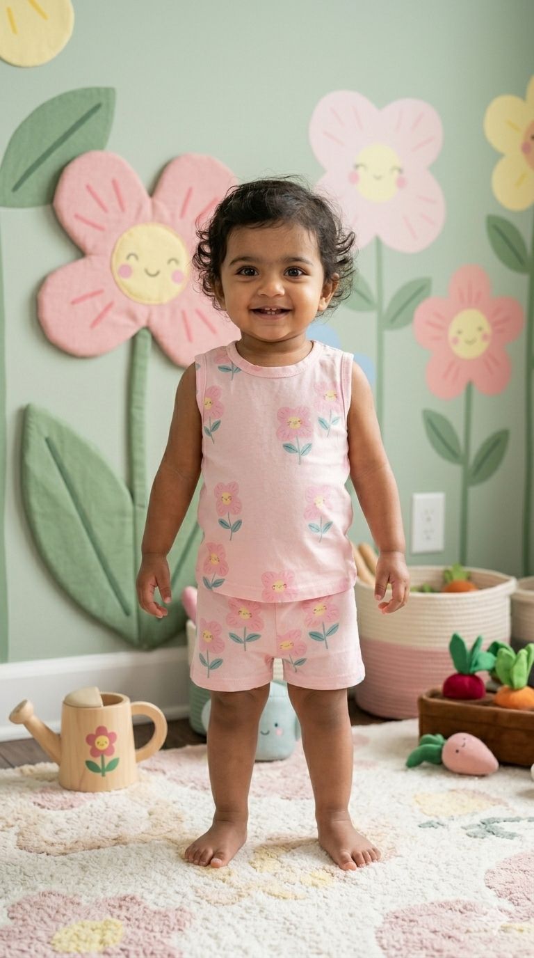 Pink Sleeveless Short set (1- 3 years)
