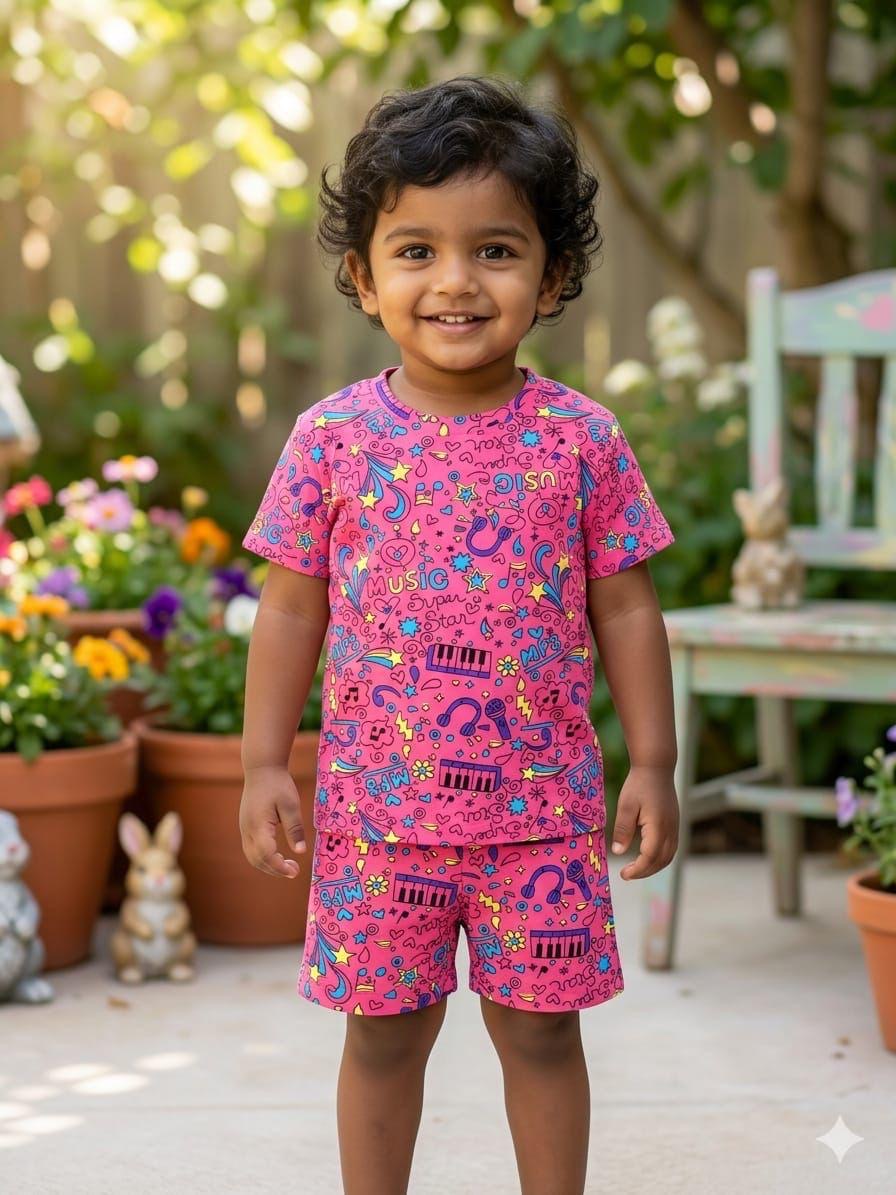 Assorted design  – Short Set    Random Design – ₹99  -(6 months - 4 year)