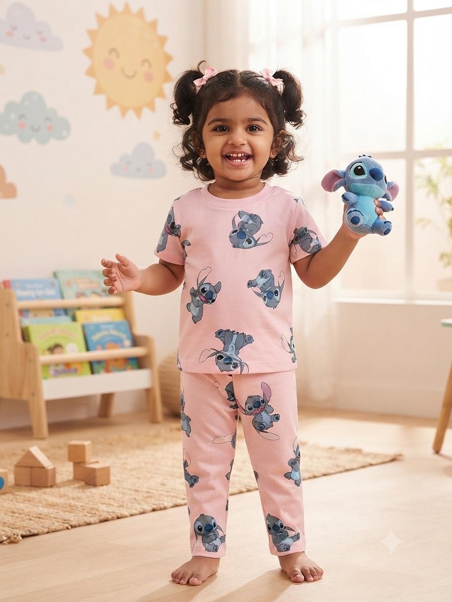 Cartoon Top & bottom  set (6 months-3 years)