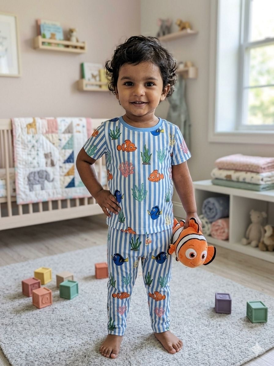 Sea world  Top & bottom  set (6 months-3 years)