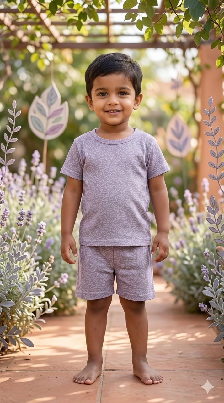 Purple short set (6-12 months)