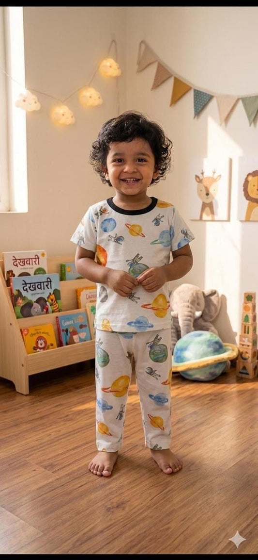 Space  Top & bottom  set (6 months-3 years)
