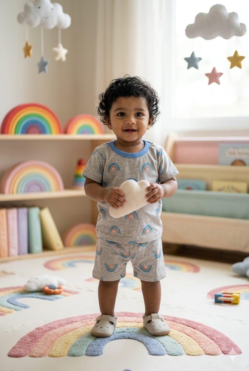 Rainbow Short set (2-3 year )