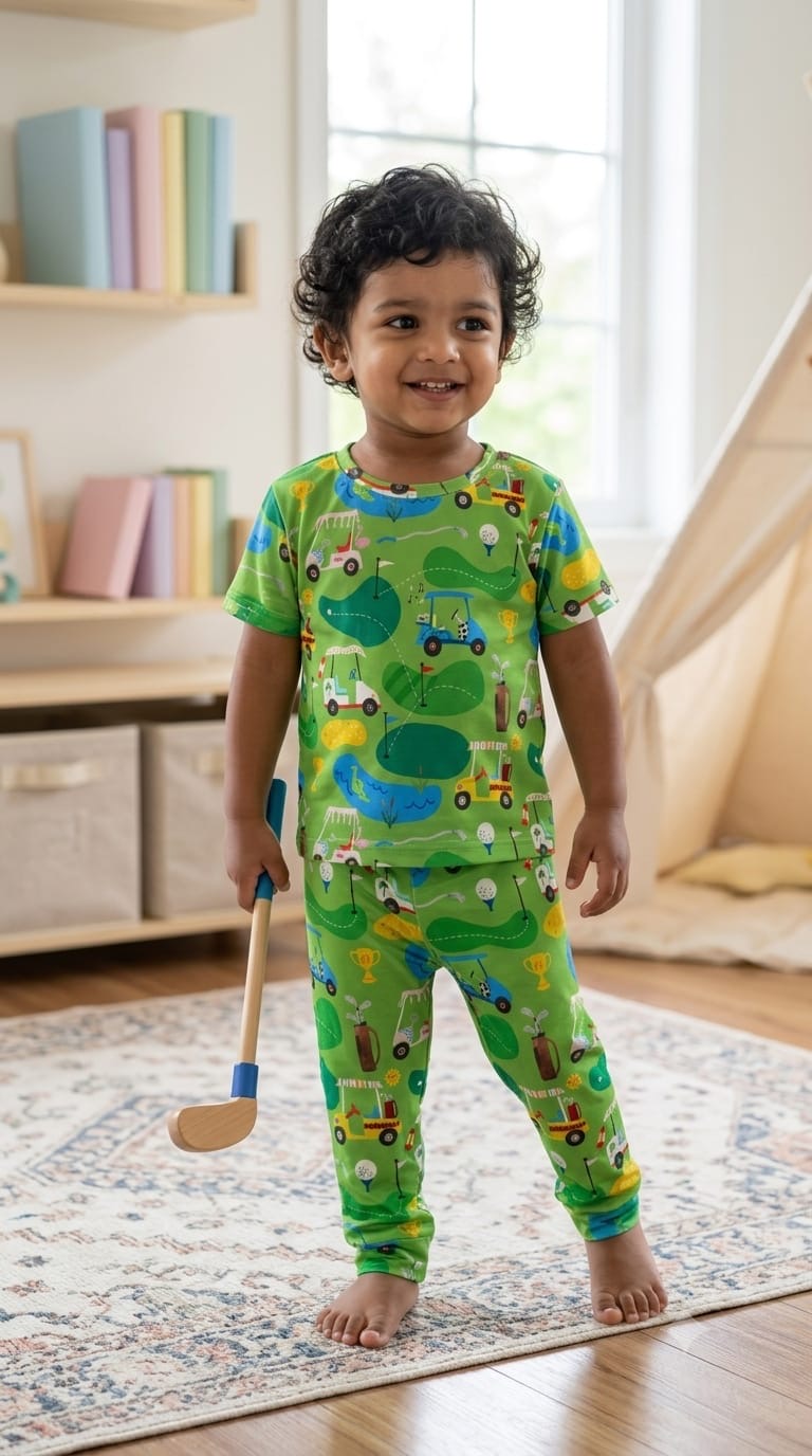 Greeen world Top & bottom set (6 months-3 years)