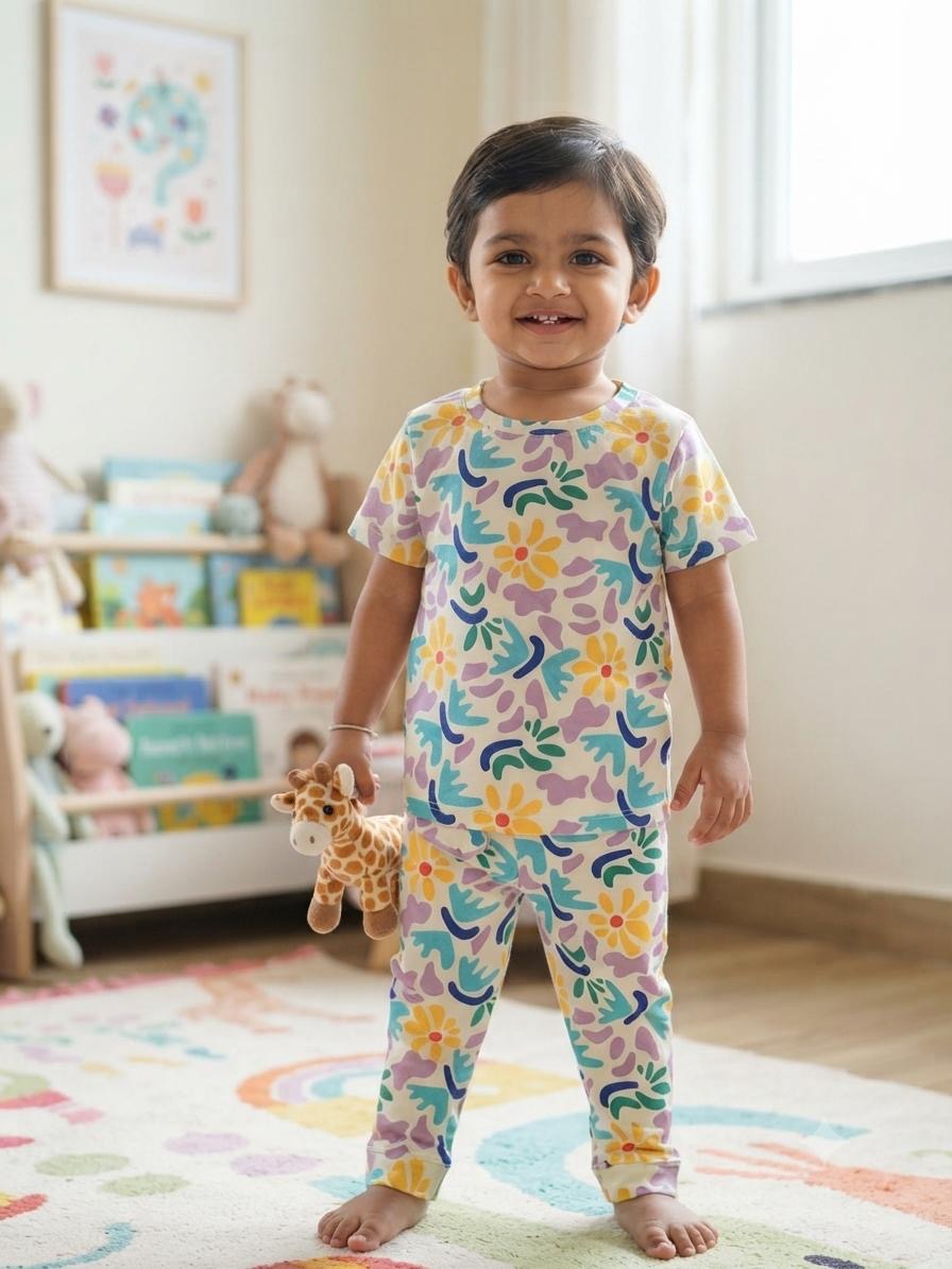 Colourful Top & bottom  set (6 months-3 years)