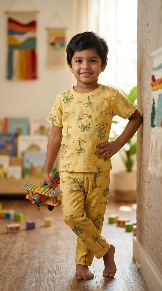 Yellow Top & bottom set (1-6 years )Code:SA