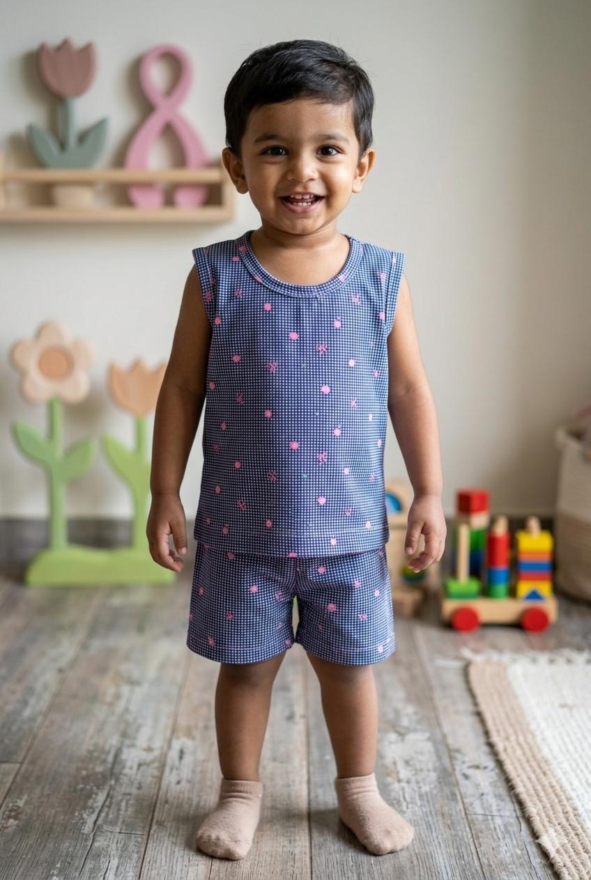 Purple Sleeveless short set (6 months- 3 years)