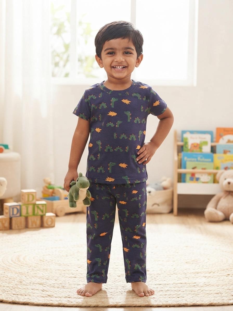 Blue green Top & bottom  set (6 months-3 years)