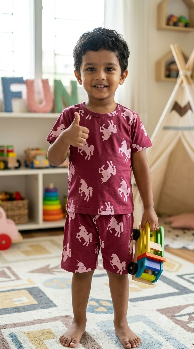 Unicorn Short  Set (1-3 year )