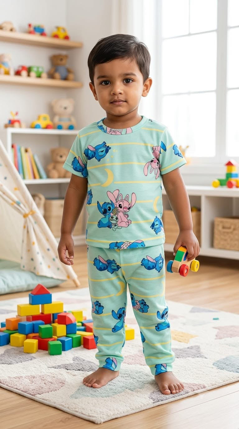 Pink blue Top & bottom set (6 months-3 years )