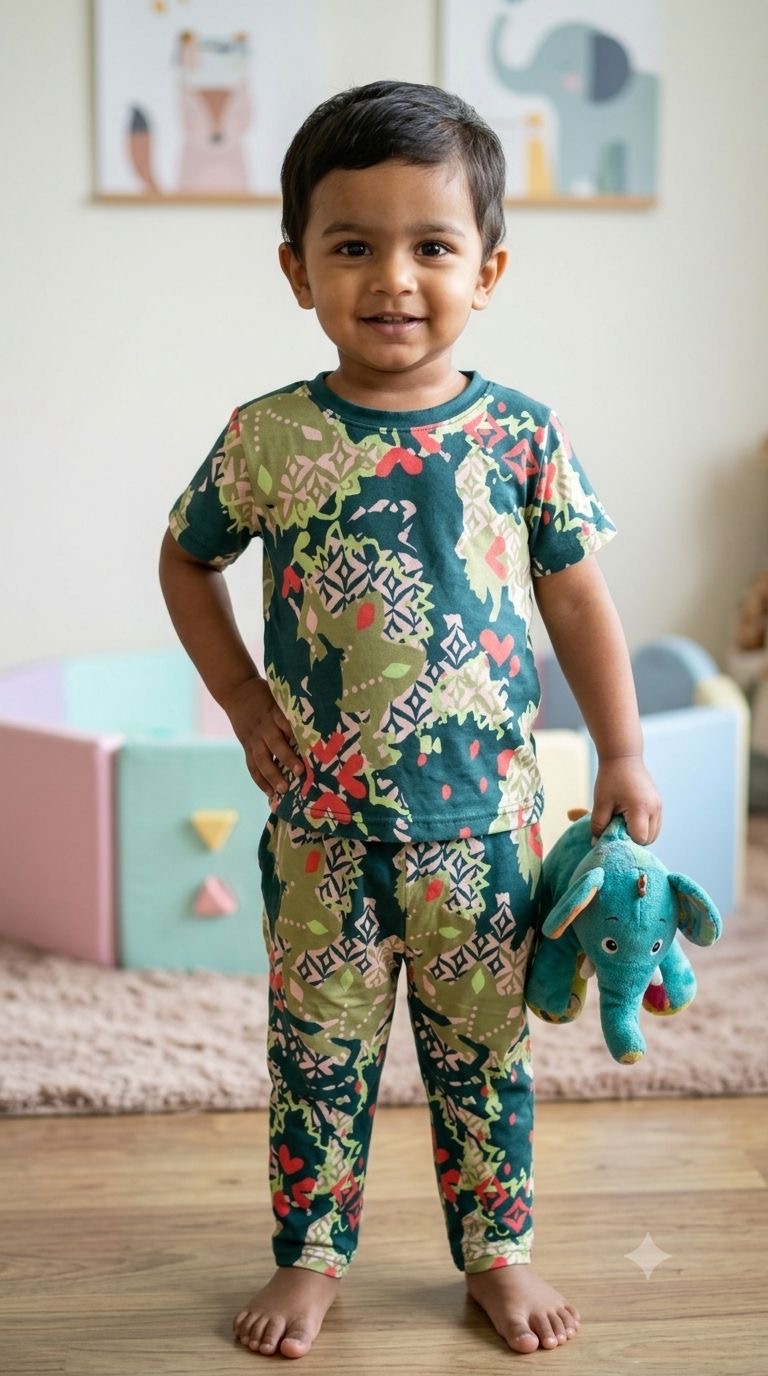 Green Top & bottom  set (6 months-3 years)