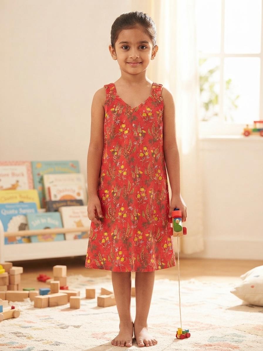 Assorted design  –Frock  Random Design – ₹89  -(5-6 year)