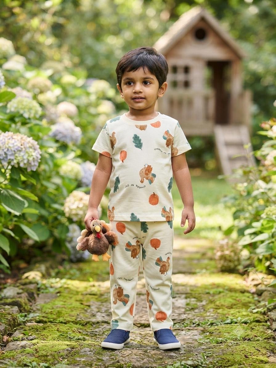 Pumpkin Top & bottom set (6 months - 2  years )