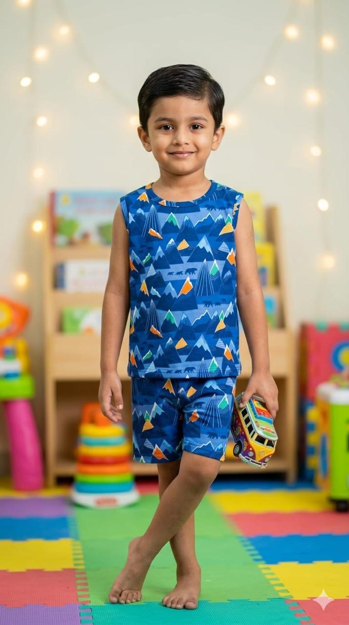 Assorted design  –Short Set    Random Design – ₹99 -(3-4 years)