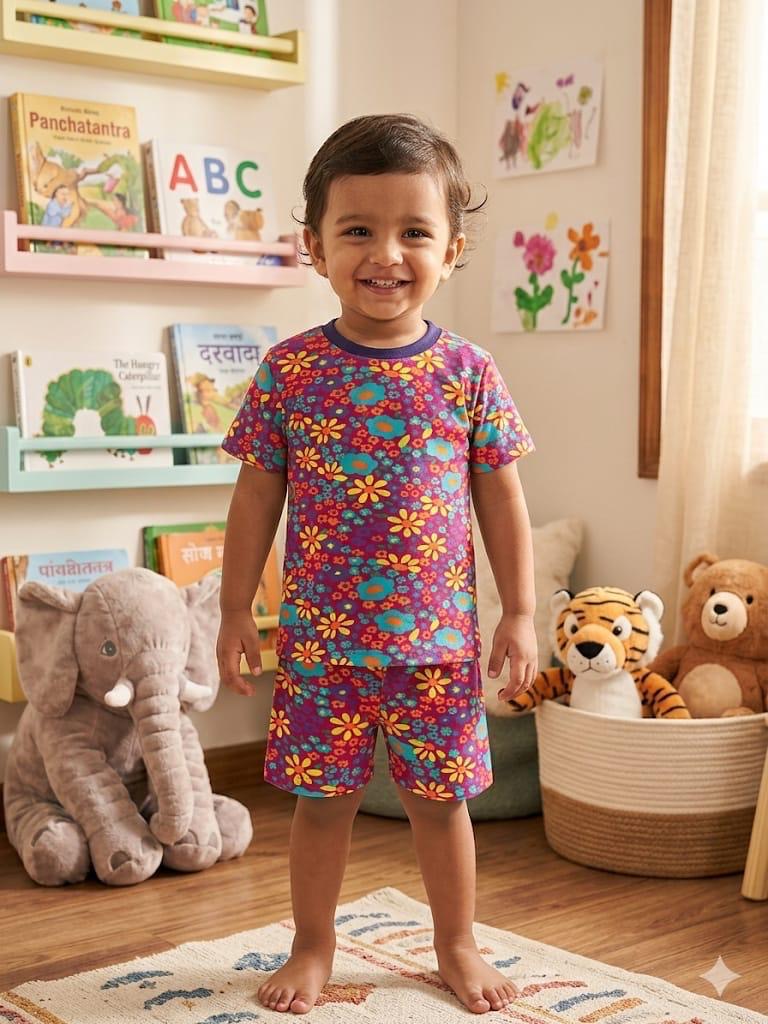 Assorted design  – Short Set    Random Design – ₹99  -(6 months - 4 year)