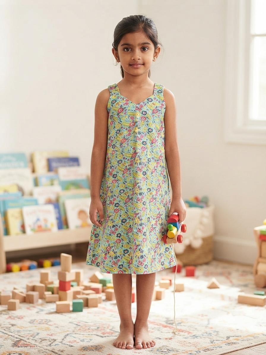 Assorted design  –Frock  Random Design – ₹89  -(6-7 year)