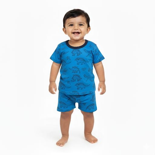 Blue Dino Short set (3 Months-3 Years)