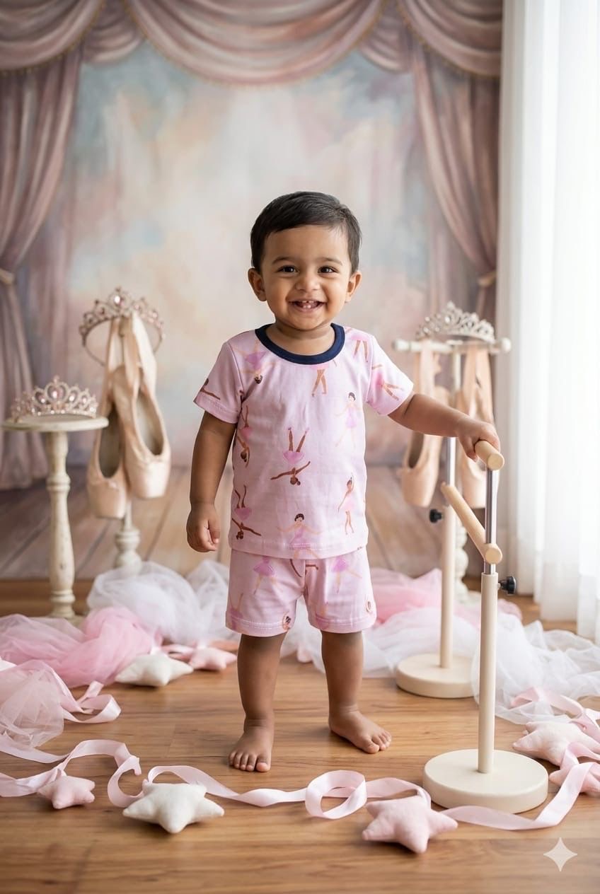 Dancing girl short set (6 months- 3 years)