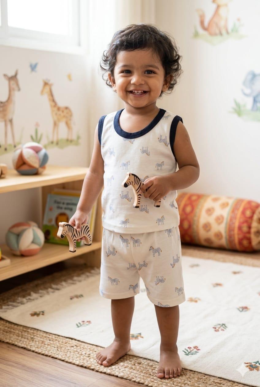 Assorted design  –Short Set    Random Design – ₹89  -(2-3 years)