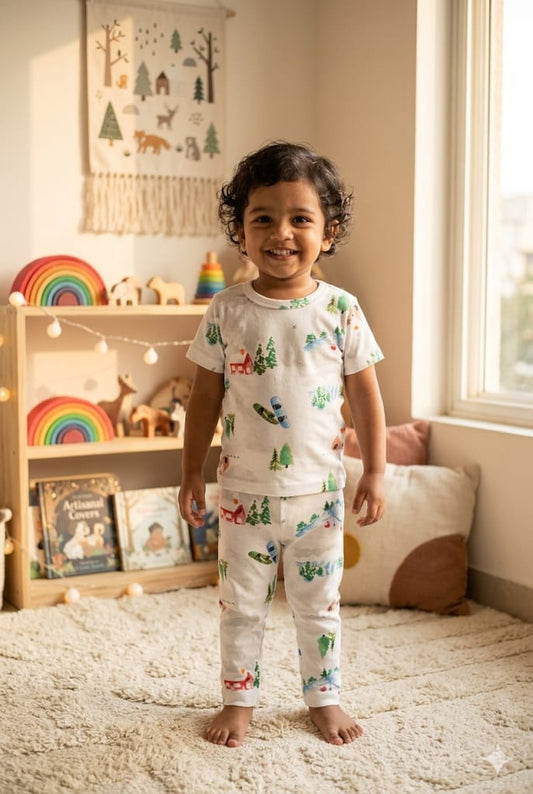 White world Top & bottom  set (6 months-3 years)