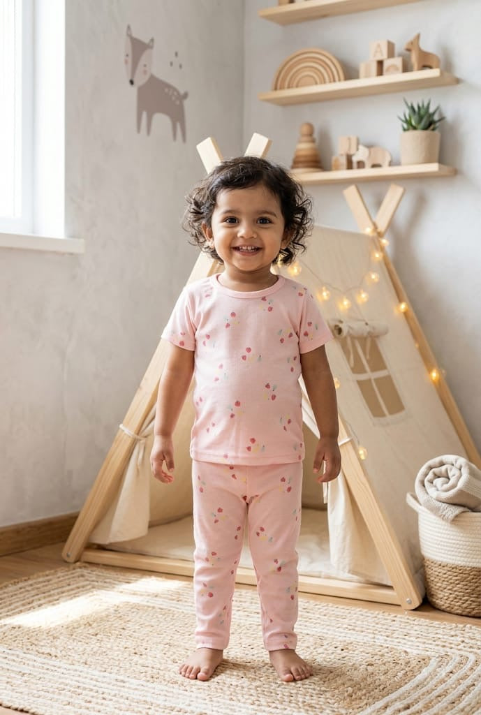 Pink Top & bottom  set (6 months-3 years)