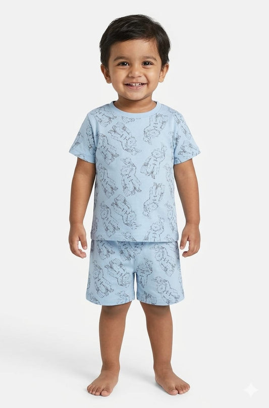 Blue bear short set (2-8 years)