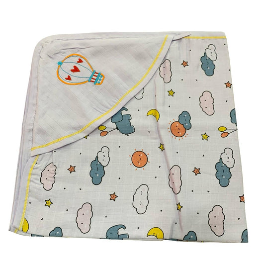 Balloon muslin hooded towel(70*70)