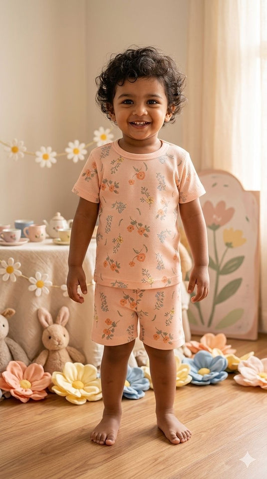 Orange  short set (6 months-3 years)