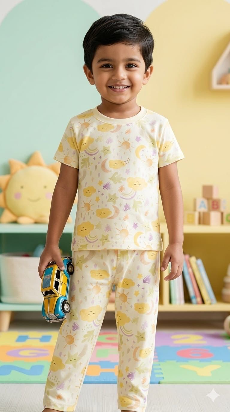 Yellow Top & bottom set (1- 3 years)
