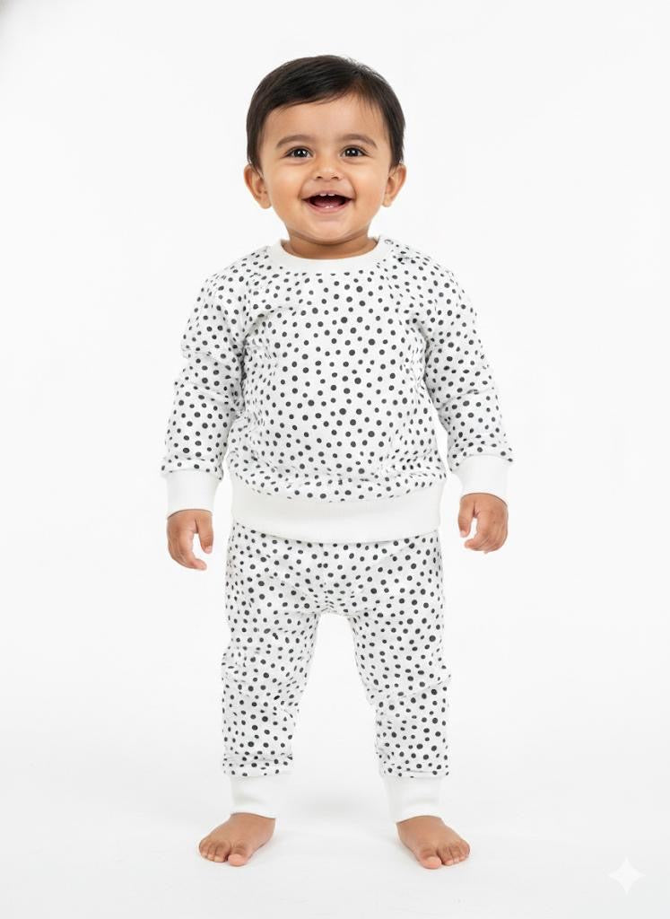 Black white  Top & bottom set (3-7 years)