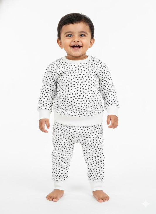 Black white  Top & bottom set (3-7 years)
