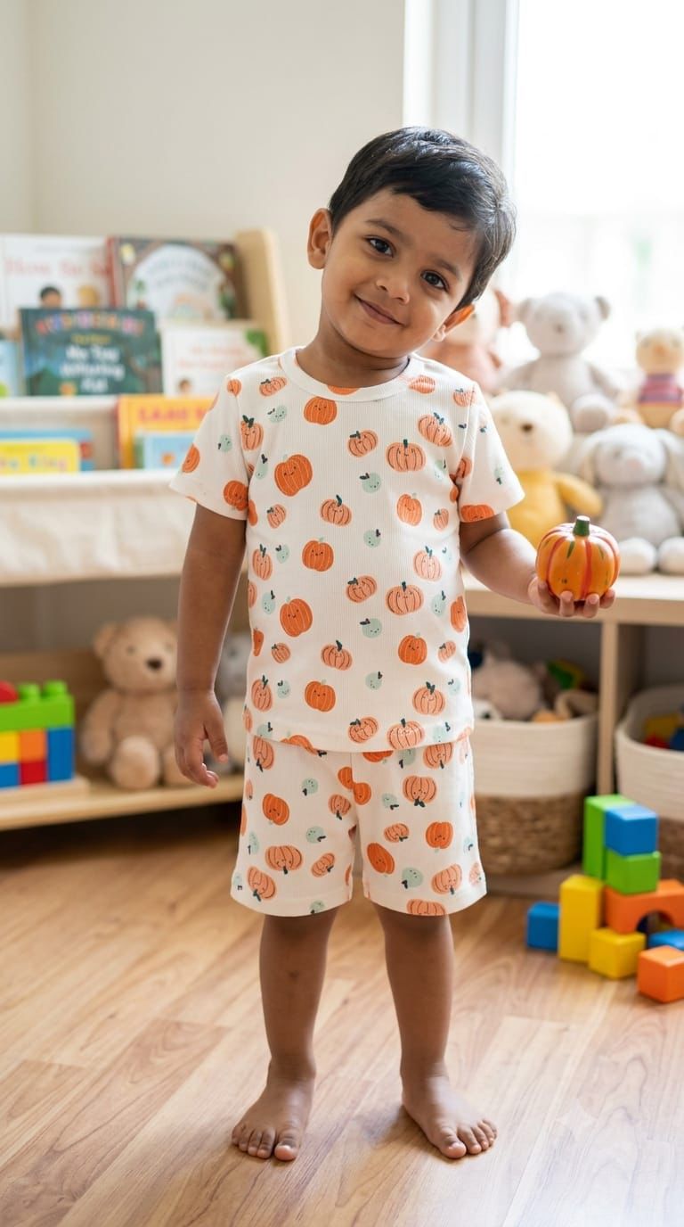 Pumpkin Short  set (1- 3 years)